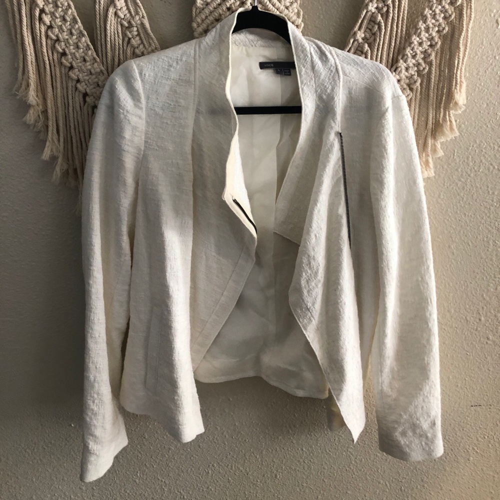 Vince Cream Moto Jacket